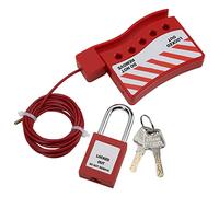 Generic Cable Lock Adjustable Safety Cable Lockout with Padlock for Electrical Cabinets and Gate Valves Nylon 2m Long