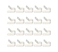 Generic Cable Management R-Type Wire Clamp 20 Pcs Metal Fixing Clips Suitable for Most Wire Sizes Indoor Use