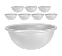 Generic Cake Baking Molds Nonstick Surface Half Sphere Aluminium Alloy 8 Pcs Mini Dome Pans Easy Release Design for and Handmade Soap Craft Activities