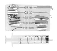 Generic Cake Decorating Icing Piping Cream Syringe Tool Set for Birthday Celebrations Baking Tool for DIY Cake Decorators Stainless Steel + Plastic