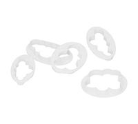 Generic Cake Mould Cookies Cutter Mold Fondant Baking Maker DIY Decorating Tools for Wedding Birthday Party, 5PCS Plastic Cutter for Pastry Decoration