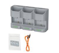 Generic Camera Battery Charger Case Efficiently Charges 3 LPE6 Batteries for Travelers and Photographers Grey 5x2.80x1.50in