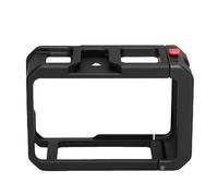 Generic Camera Housing Frame Case, Cold Shoe Mount Camera Protective Frame Storage Case Magnetic Base for Action (Black)