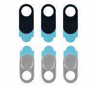 Generic Camera Lens Cap Webcam Cover Sticker for Laptop Desktop Privacy Protection 3pcs Simple to Use for Most Smartphones, Tablets (Silver)