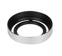 Generic Camera Lens Hood Strong and Durable for Fuji /X20/X30, Alloy Material Shielding Side Light Influence for Photography Enthusiasts (Silver)