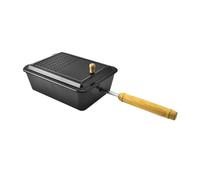 Generic Campfire Popcorn Popper Popcorn Pan Nonstick Popcorn Pot with Detachable Long Handle Multipurpose Gourmet Popcorn Maker Pot for Kitchen Camping Party