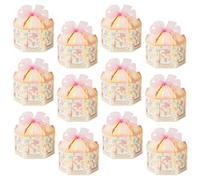 Generic Candy Boxes and Create Festive Atmosphere 50pcs with Ribbon Yellow Paper Material with Unique Shape to Store Cookies for Thanksgiving for Wedding Party Favors and Treats