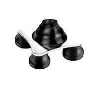 Generic Cane Tips Pole Replacement Base Rubber Foot Metal and Rubber Four for Balance for Women Men Seniors, Fixed Small
