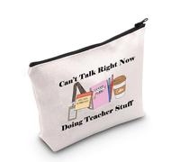 Generic Can't Talk Right Now Doing Teacher Stuff Makeup Bag Teacher Life Gift School Teacher Bag Teacher Supplies Storage Bag