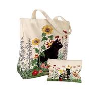 Generic Canvas Bag with Makeup Case, Lightweight and Casual, Ideal for Outdoor Travel, Style C