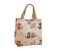 Generic Canvas Tote Bag Stylish for Shopping Vacation Mom, Pink Cats