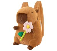 Generic Capybara Backpack, Toy Backpack for Travel, Backpacking, Holidays, Camping, Pink Flower