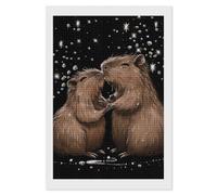 Generic Capybara Love Diamond Art Painting Kits 8"x12" Modern DIY Diamond Dot Arts Crafts for Adults
