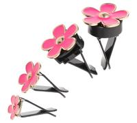 Generic Car Air Freshener Clips 4pcs Metal Flower Shape Car Vent Decoration for Car Interior Styling and Fragrance