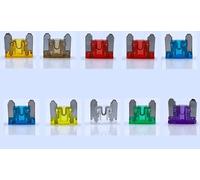 Generic Car Blade Fuses Set 10x Micro Fuses Automotive Replacement Fuses 5A 7.5A 10A 15A 20A 25A 30A 35A Car Camper Truck Bike