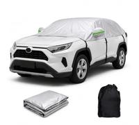 Generic Car Covers Outside Storage for Kia Soul 2009-2013 Half Cover Waterproof Weather Protection with 420D Oxford Fabric, Shields Against Rain Dust UV Snow Frost, Silver