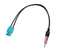 Generic Car Dual Fakra to DIN Plug Antenna Adapter Cable for Clear Sound Output & Stable Transmission, for Beetle 2005-2021, Metal, Black, 1 Pc, Car Audio System