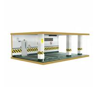 Generic Car Garage 1 24 Scale Model Display Case Parking Garage Diorama Parking Lot Showcase With LED Lighting Wooden Structure Acrylic Panel Dust Storage Suitable for hobbyists home studios