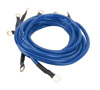 Generic Car Ground Wire Kit PVC Copper Clad Aluminium Car Grounding Cable DC 0 to 48V 5 Pcs Improves Starting Charging Efficiency and Electrical Response for Boat Truck SUV (Blue)