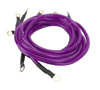 Generic Car Ground Wire Kit PVC Copper Clad Aluminium Car Grounding Cable DC 0 to 48V 5 Pcs Improves Starting Charging Efficiency and Electrical Response for Boat Truck SUV (Purple)