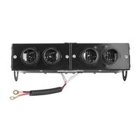 Generic Car Heater 800W Powerful 4 Hole Heating Fan Defroster for Camping and Travel Iron Black 12.2 X 5.1 X 2.8in