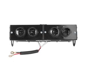 Generic Car Heater 800W Powerful 4 Hole Heating Fan Defroster for Camping and Travel Iron Black 12.2 X 5.1 X 2.8in