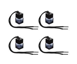Generic Car Perfume Diffuser 4Pcs 8Ml Refillable Hanging Bottles with Gradient Black Glass for Aromatherapy, Suitable for Car and Office Air Freshening