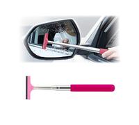 Generic Car Rearview Mirror Wiper, Retractable Auto Glass Squeegee, Water Cleaner with Telescopic Long Rod, Portable Cleaning Tool for All Vehicles, Universal Automotive Accessories (Pink), GYB07