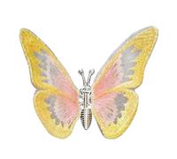 Generic Car Will Move The Butterfly Ornaments 3D Dimensional Paste Models Car Love Vintage Butterfly Embroidered for Women Girls Exquisite Fantastic Insect Animal
