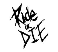 Generic Car Windshield Sticker - Ride Or Die | Waterproof, Black, Letter Print, PET Material, Rectangular, Outdoor Use, Motorcycle Theme, 3.15x2.4 Inches