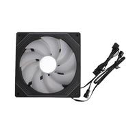 Generic Case Cooler Fan, ARGB Chassis Fan 650 To 1850RPM Quiet Heat Dissipation Multi Purpose Infinite Lens 140x140x25mm Low Vibration for Computer (Regular Black)