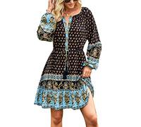 Generic Casual Dress, Long Sleeved Dress One Piece for Business (M)