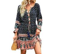 Generic Casual Dress, Long Sleeved Dress One Piece for Business (XL)