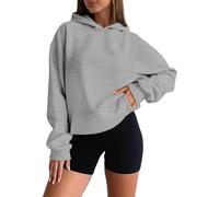 Generic Casual Hoodie for Women, Soft and Comfortable Fleece Pullover, for Everyday Use, Basic Loungewear, Lightweight, Versatile Horizont Kontra K, gray, M