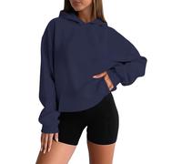 Generic Casual Hoodie for Women, Soft and Comfortable Fleece Pullover, for Everyday Use, Basic Loungewear, Lightweight, Versatile Horizont Kontra K, navy, M