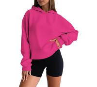 Generic Casual Hoodie for Women, Soft and Comfortable Fleece Pullover, for Everyday Use, Basic Loungewear, Lightweight, Versatile Horizont Kontra K, Hot Pink, XL