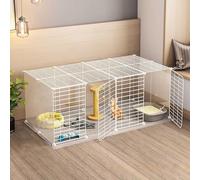 Generic Cat Cage Playpen - Cat Cages Indoor Cat Enclosure Detachable Metal DIY Cat Cages Kennels Cat Crate Cat Condo Dog Crates for Small Dogs Portable Yard Fence - for Small Animal, Puppies, Kittie(1