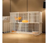 Generic Cat Cages Indoor, Large Cat Crate DIY Pet Playpen Cat House Kitten Pen Detachable Extra Cattery, Large Exercise Place Ideal for Cat, Black/White (Color : Black, Size : 75x37x37cm) vision(White