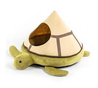 Generic Cat Cave House Cute Marine Theme Warm Semi Enclosed Cat Bed for Kitten, Crystal Super Soft Velvet, Felt (#2)