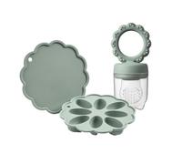 Generic Cat Distraction Feeder Pacifier Silicone Breastmilk Baby Food Freezer Tray with Infant Friendly Self Feeding Features for Secure Baby Food Storage Containers Early Readers (Light Green, One S