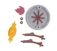 Generic Cat Food Dispensing Feeder Toy Intelligent Design BBQ Grill Shape for Mental Stimulation and Endless Fun Applicable for Dogs and Cats