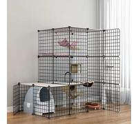 Generic Cat Kennels Pet Playpen Cat Crate Large 2/3/4/5 -Tier Cat Cage Metal Wire Small Animal Kitten House Pet Enclosure Large Rest And Play Space, Easy Installation (Color : C, Size : 75 * 39 * 109C