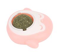 Generic Cat Lick Ball Rotating Harmless Self Adhesive Catnip Wall Ball Space Saving Interactive Indoor Table Legs (Pink)