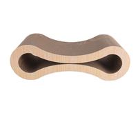 Generic Cat Scratcher Lounge Durable Corrugated Scratch Pad for Cats Couch Protection 56x21x18cm (Light Wood Grain)