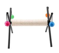 Generic Cat Scratching Post, Cat Scratch Post Scratcher with 4 Balls Stable Framework Game Toy Sisal Scratch for Kittens or Smaller, 15.7x2.8inch