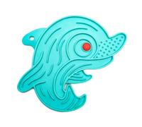 Generic Cat Slow Feeder Silicone Puzzle Feeder for Small to Medium Dogs and Cats Lick Mat Anxiety Relief 20x15cm Safe and Durable (Cyan)