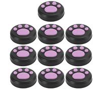 Generic Cat Thumb Grips Cover for/Lite Soft Texture Joystick Rocker Cap, 10 Pack Red/Blue/White/Pink/Green Claw on Black Silicone Cap for Easy Control (Black bottom powder claw)