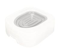 Generic Cat Toilet Training Kit, Safe Kitty Toilet Trainer Urinal Seat Eco-Friendly, Practical and Stable ABS with Groove for Cat Supplies (Gray)