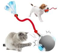 Generic Cat Toys, 2025 New Interactive, Elastic Mesh Tail, Automatic, Indoor, Adult & Kitten, Grey, 2.3 Inches
