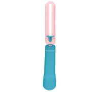 Generic Cat Treats Scoop Feeder Hygienic and Safe Material for Cat Feeding Experience (Blue Spoon with Pink Handle)